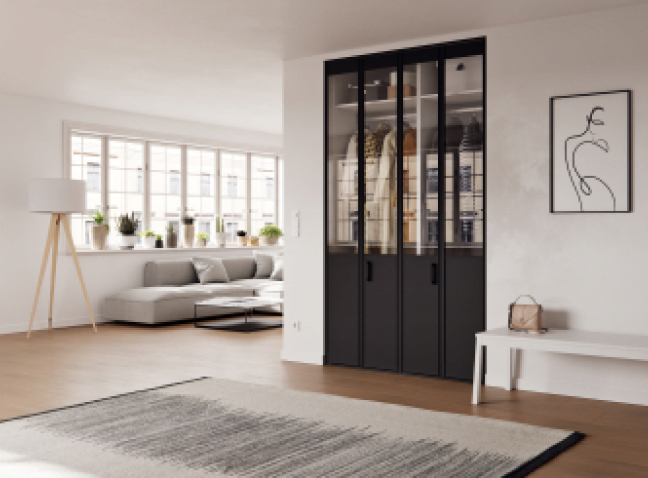 Porte pliante atelier